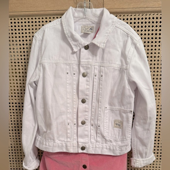 Ralph Lauren Vintage White Denim Girl Jacket / Size L ( 12-14)
